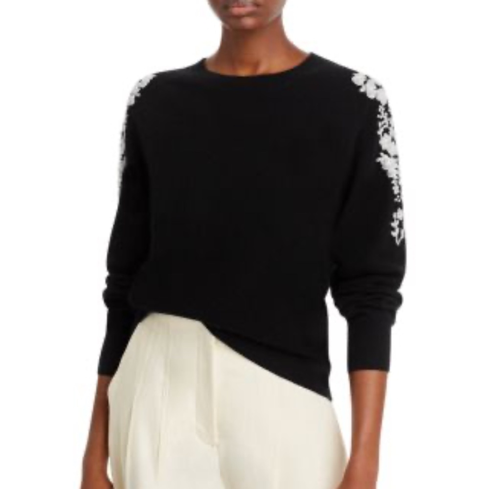 C Bloomingdales Cashmere Embellished Embroidered Sweater XS MED XXL PRICE FIRM